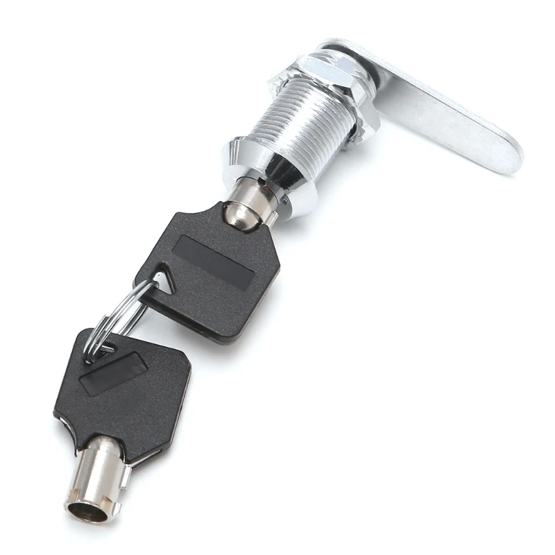 30mm С выдвижными ящиками трубчатый Cam Lock для двери для почтового ящика, шкафа шкаф w/2 Ключи 16-30 мм E65B - Цвет: 30mm