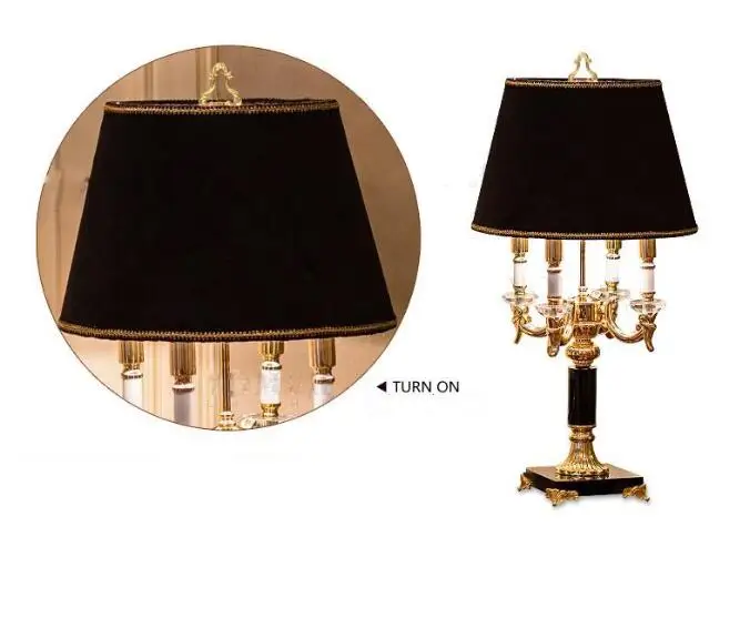 Высококачественная Роскошная модная Настольная лампа с черным кристаллом, прикроватная лампа для спальни, лампы, Краткое современное украшение, светодиодная настольная лампа