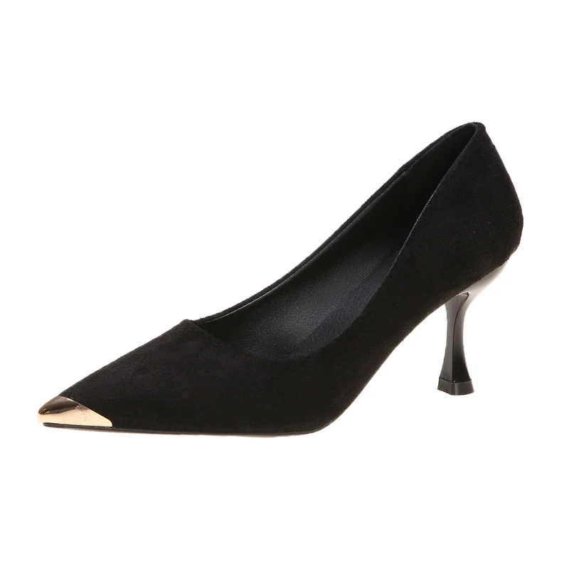 Temperament High Heels Sexy Pointed Shallow Mouth Stiletto Single Shoes Career Office Shoes Elegant Women's Shoes Banquet Pumps