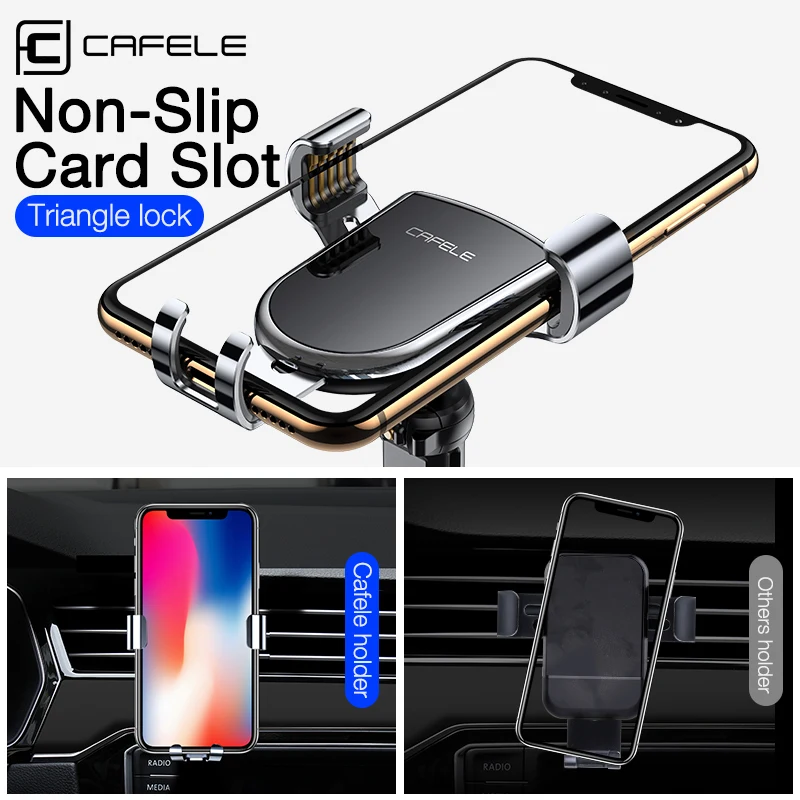 CAFELE Gravity Car Phone Holder Stand for Air Vent Mount Mobile Phone Holder in Car Universal Stand for 4.5-6.5in Cell Phone