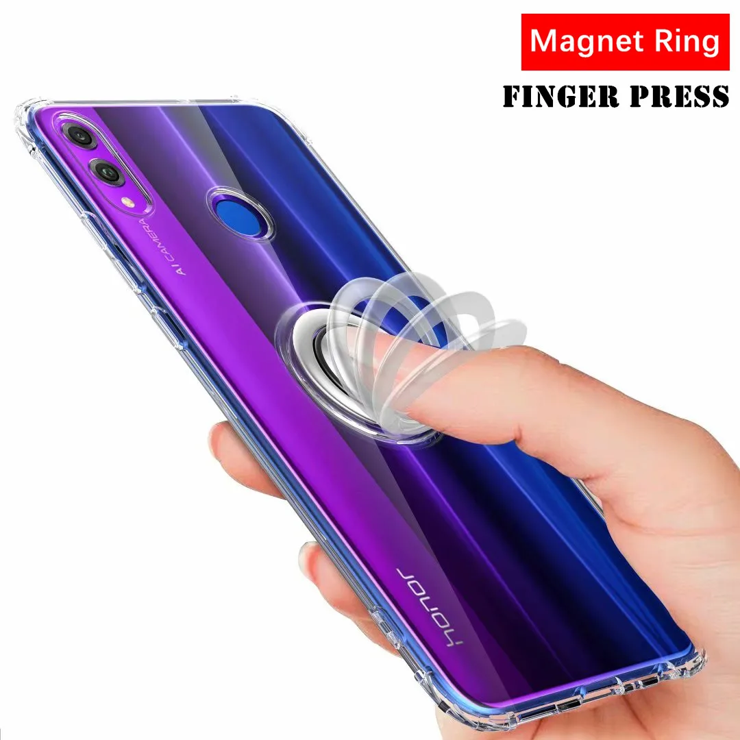 Ring Case For Huawei Honor 20S 10i 8A Prime 20 Pro 10 Lite 7A 8C 7S 8X Max Transparent Anti Shock Magnet on |