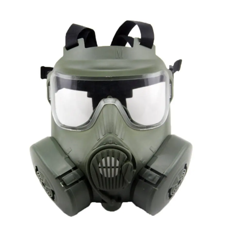 

Tactical Head Masks Resin Full Face Fog Fan For CS Wargame Airsoft Paintball Dummy Gas Mask with Fan For Cosplay Protection