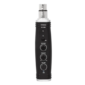 

Alctron XU-2 USB Converter Digital o Converter XLR to USB Microphone Preamp with Power Supply