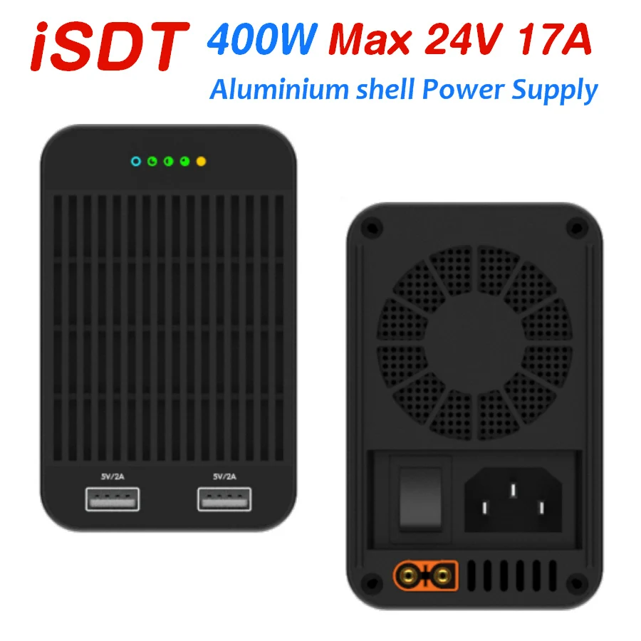 

ISDT SP2417 400W / SP2425 600W RC Battery Charger Adapter Power Supply Adapter With Dual USB Charging Output for RC Models