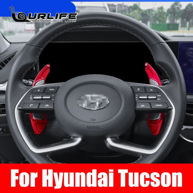 For Hyundai Sonata 10th Elantra 7th MISTRA Tucson Car Accessories Metal Steering Wheel Shift Paddles Shifter Extension