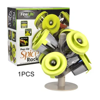 

6-piece Set Creative Stand Spice Rack Rotating Seasoning Jar Tree Shaped Seasoning Jar Kitchen Jar Set