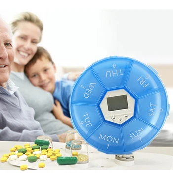 

Portable 7 Day Pill Box Organizer Travel Pill Box Pill Storage Compartment Box Medicine Tablet Holder Pill Splitter