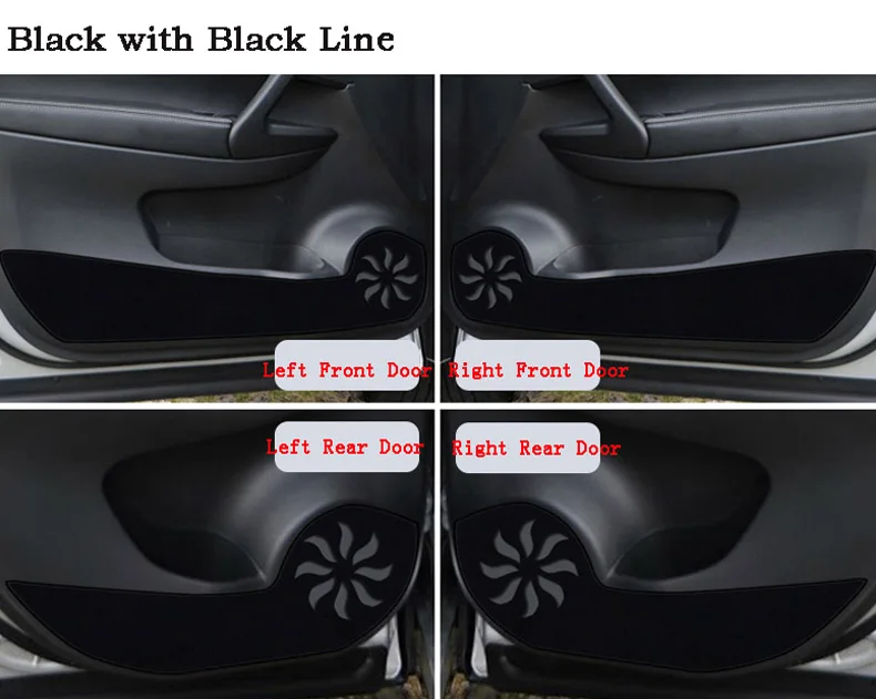 2014-2018 Black Защитная накладка для двери автомобиля планка для двери антиударная площадка анти-грязный коврик накладка наклейка для Nissan X-trail X TRAIL T32 - Название цвета: 2014-2018 Black