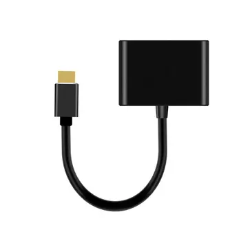 

2-in-1 HDMI to HDMI VGA Adapter Converter Splitter in HDMI&VGA out Simultaneously practical converters