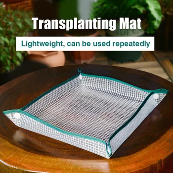 

Gardening Supplies Portable Foldable Reusable Home PE Coating Mesh Grid Flower Anti Dirty Planting Opretaion Mat Transplanting
