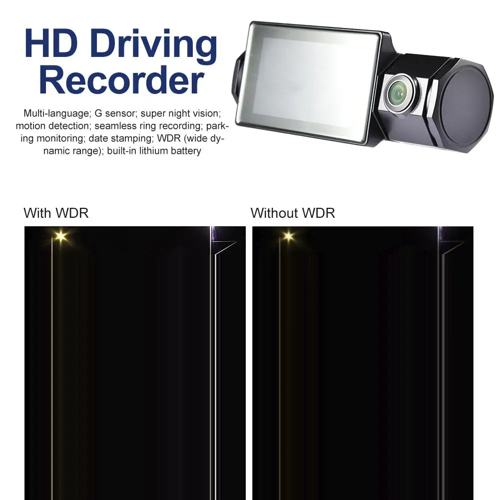 2,7 дюймов Full HD 1080P Автомобильный регистратор, приборная панель, камера для циклической записи, g-сенсор, супер ночное видение, Автомобильный видеорегистратор, видеорегистратор