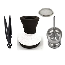 23 см из нержавеющей стали для кальяна угольные щипцы серебристая, для кальяна металлический экран чаша для кальяна угольная полка для кальяна