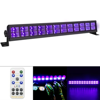

Double Row 24 LED 72W UV Violet Black Lights with Voice Control / Self-propelled / DMX 512 Fit for Spot Light Backlight