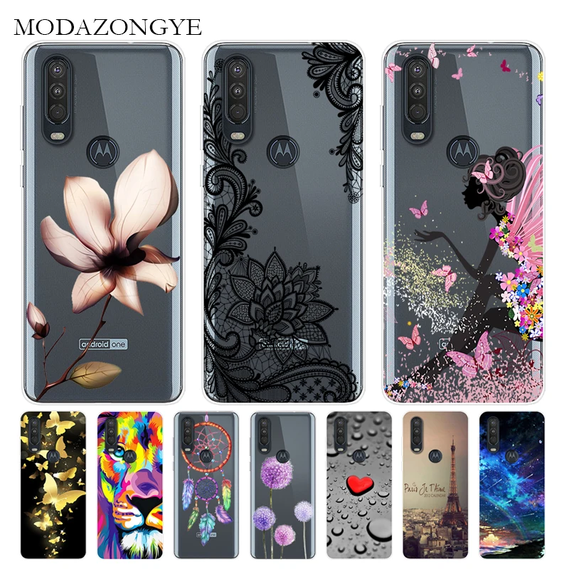 

For Motorola Moto One Action Case Soft Silicone Cartoon Back Cover Phone Case For Moto One Action OneAction