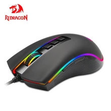 Redragon COBRA FPS M711-FPS Mouse da gioco cablato USB RGB 24000 DPI 9 pulsanti Mouse programmabile ergonomico per PC Gamer