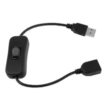 USB кабель, новинка, 28 см, USB 2,0 A, папа-Мама, удлинитель, черный кабель с переключателем, вкл