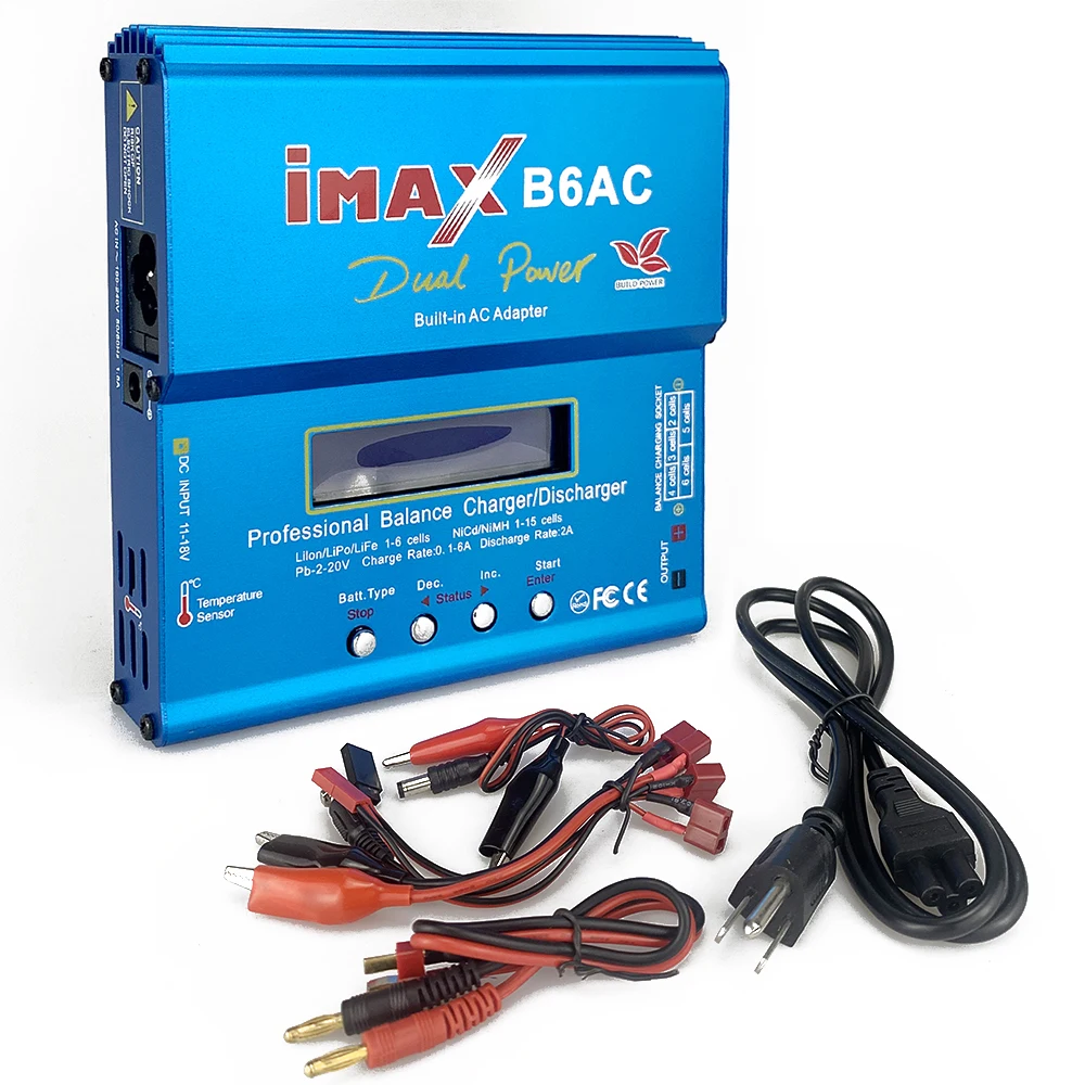 iMAX B6 AC 80W Digital LCD RC Lipo LiFe NiMh NiCD Battery Balance Charger 2S 6S