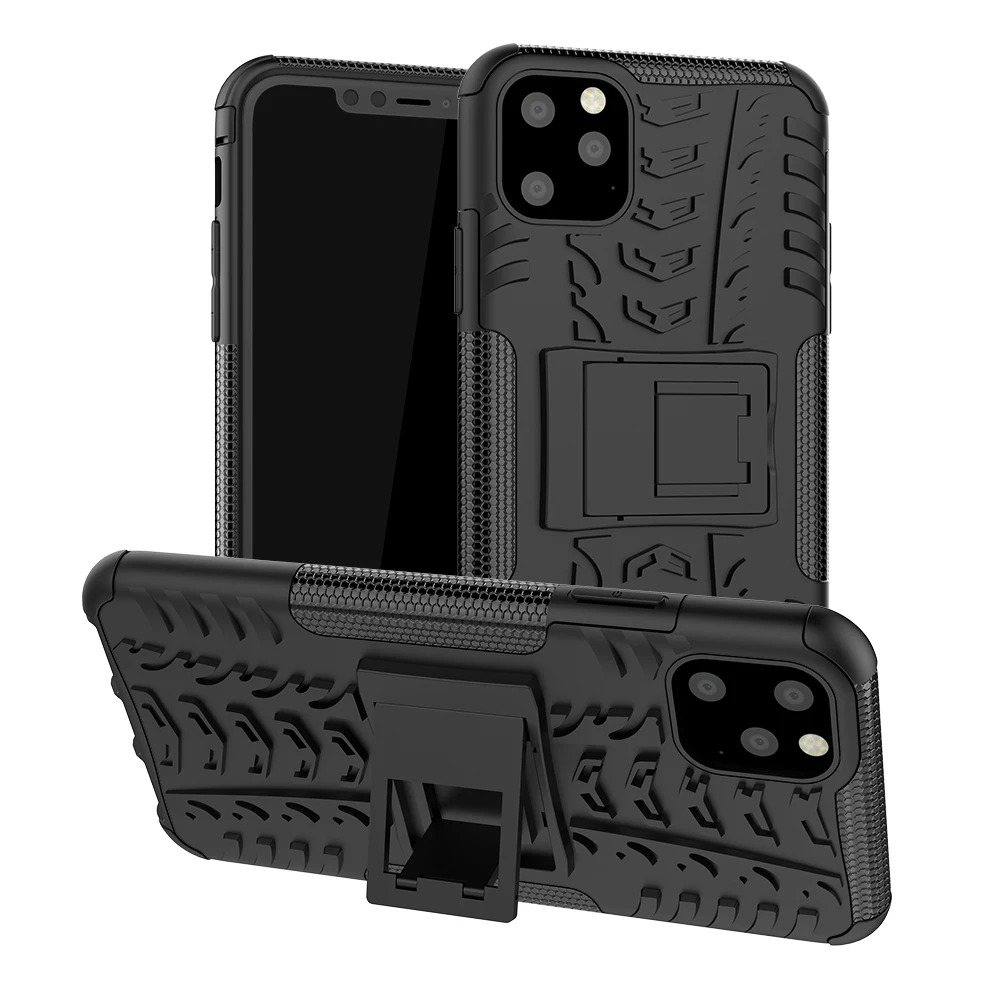 Для iPhone 11 Pro Max роскошный гибридный бронированный бампер PC силиконовый Жесткий