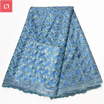 

2019 New Sequins Lace Fabric High Quality African French Tulle Lace Fabric Embroidery For Sequins Lace Nigeria Party Dress