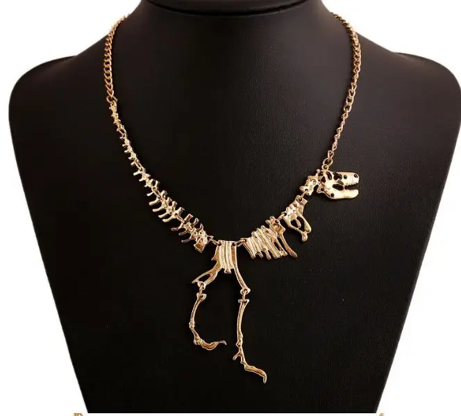Timlee N135 изящная мода металлический Дракон Череп Скелет динозавр кости кулон крутые ожерелья