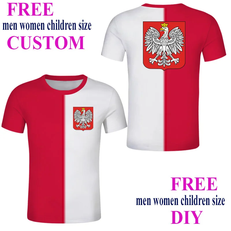 Польская летняя футболка на заказ, мужская спортивная футболка, сделай сам, футболка с эмблемой полска, персонализированные футболки, PL Polacy, футболка - Цвет: Poland012