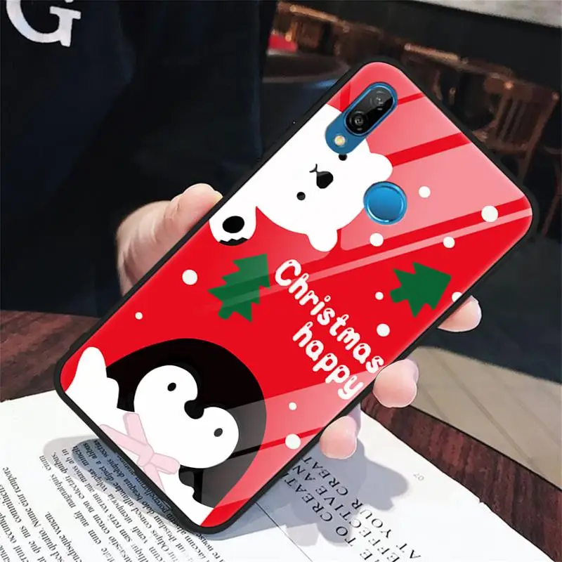 Счастливого Рождества модный Рождественский чехол с лосем для huawei P30 P20 Pro Lite P20 Lite mate 30 20X10 9 Pro Lite чехлы с закаленным стеклом