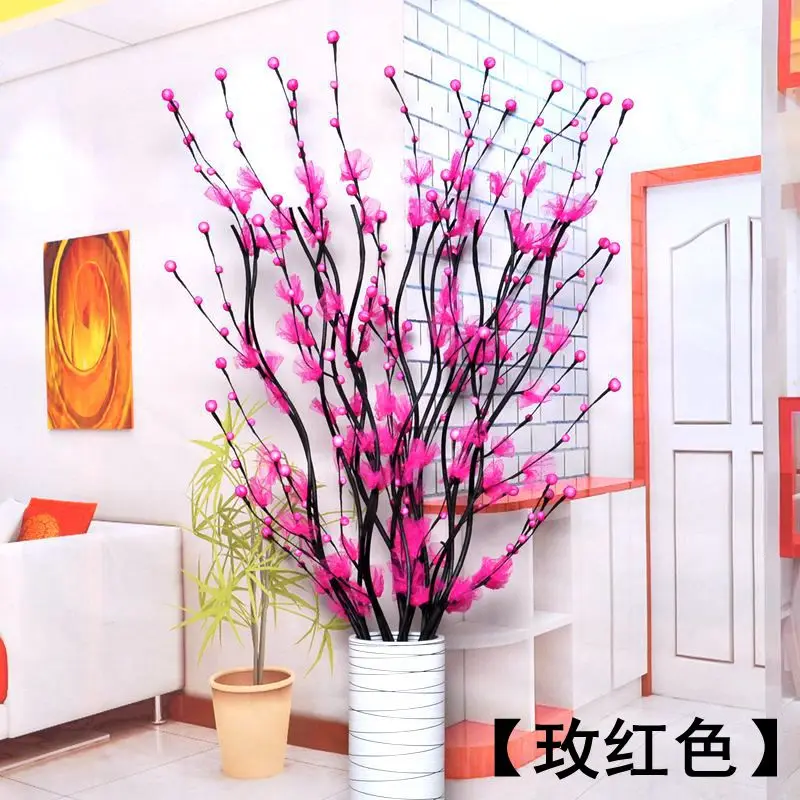 Сушеный цветок восковой сливы искусственный цветок fakeflower набор ваза украшение гостиной пол лист вены бабочка цветок Аранжировка