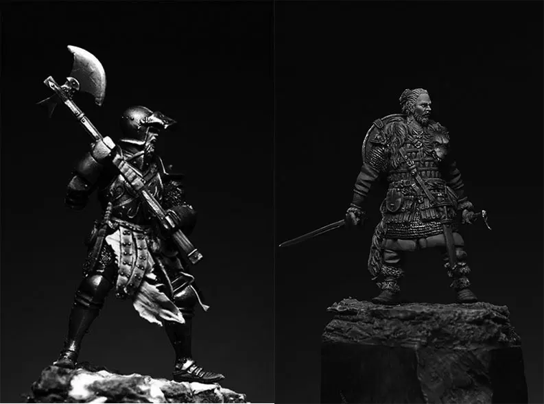 

Fantasy 1/32 Scale Duel Warrior 2 People Miniatures Unpainted DIY Assembling Static 54 MM Figure Resin GK Model Kits Collection