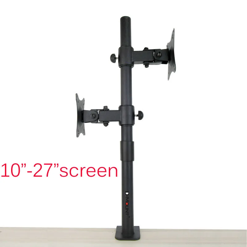 DL T800D 10 27" Steel double monitor table mount bracket tilt 360