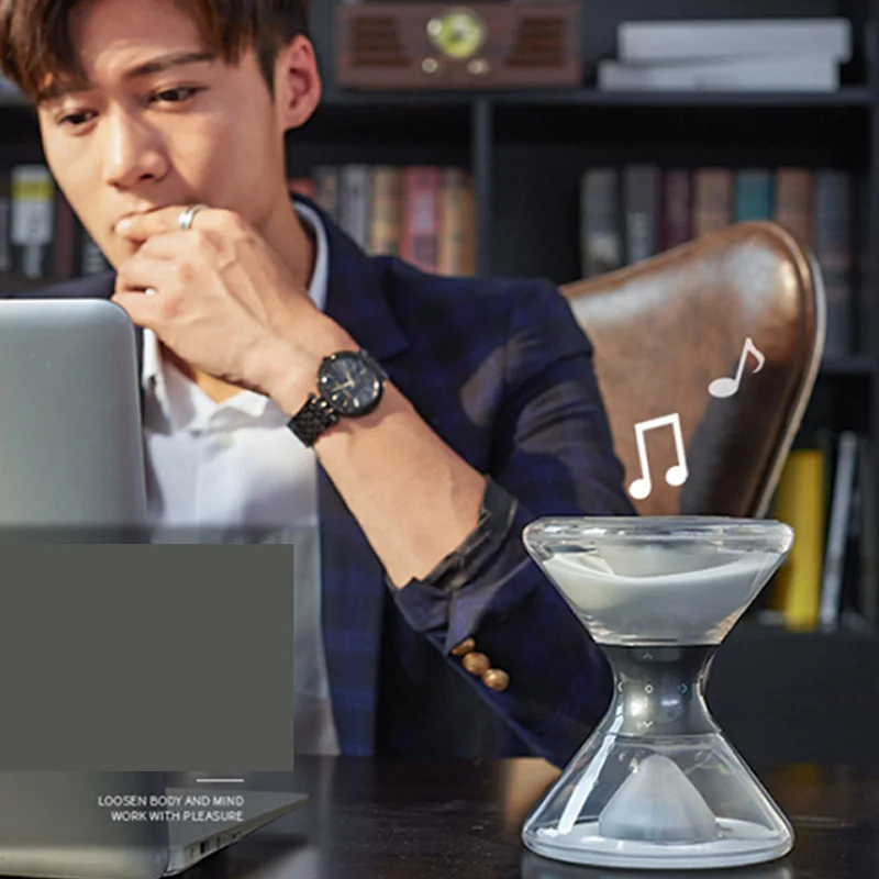 Горячая Распродажа креативный Bluetooth аудио песочные часы форма лампа минимализм Usb Ночной светильник 30 минут динамик