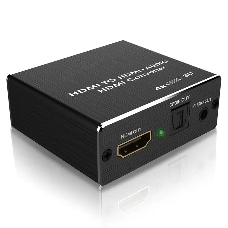 

HDMI Audio Converter,4K x 2K HDMI to HDMI and Optical TOSLINK SPDIF+3.5mm Stereo Audio Extractor Converter HDMI Audio Splitter A