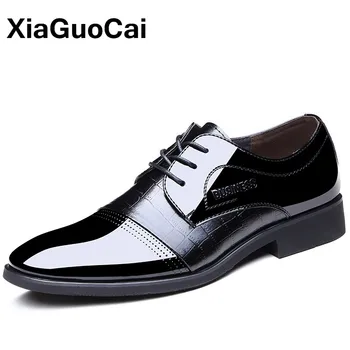 

British Luxury Men's Oxfords Crocodile Leather Dress Shoes For Msn Business Pointed Toe Male Wedding Social Footwear 2020