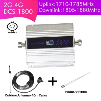 

ZQTMAX 2G 4G 1800mhz Signal Repeater DCS 1800 LTE Mobile Signal Booster 60dB Amplifier and antenna