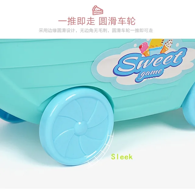 DIY Kids Toy Children Role Play Toys Educational Toy Mini Candy Cart Detachable IceCream Shop Toy Cash Register Chrismas Gift 4