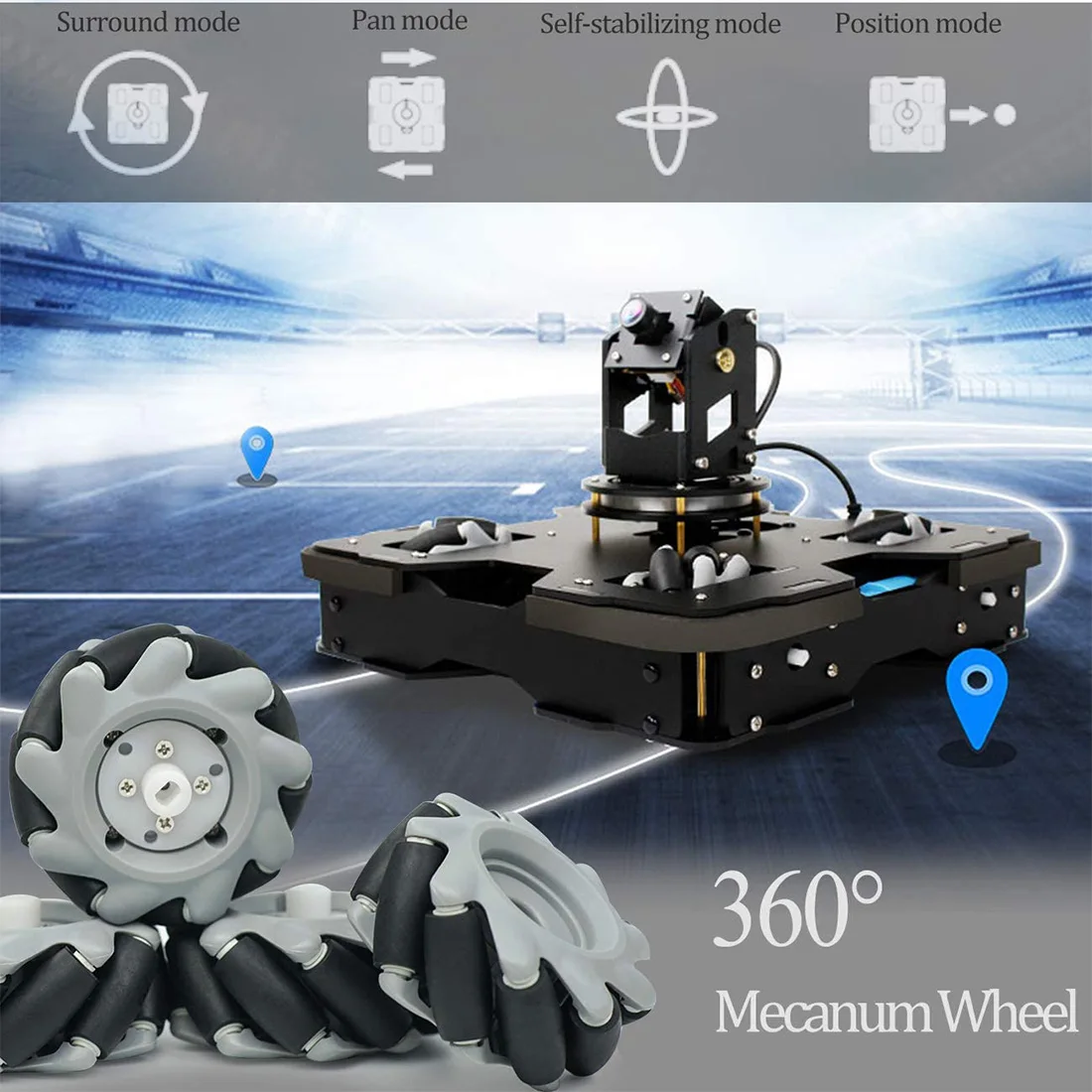 US $215.03 AI Smart Robot Car Kit Wifi Video For Raspberry Pi No Development Board Training Toy For Children Education Toys Birthday Gift