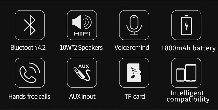 NBY 5590 Портативный Bluetooth Динамик 20 Вт Системы звук Системы 3D стерео музыка объемный сабвуфер Беспроводной Динамик s для компьютера