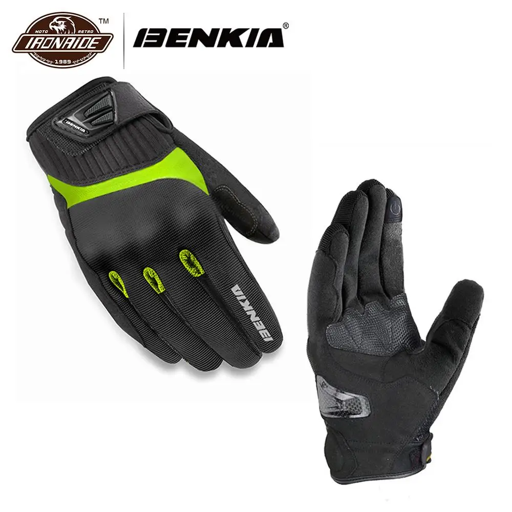 

BENKIA Men Motorcycle Glove Summer Motocross Gloves Full Finger Riding Motorbike Moto Gloves Motocross Guantes Gloves S-XXL