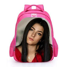  16 inch Charli Damelio Children Backpack Student Schoolbag Boys and Girls Shoulder Bags Orthopedic Mochila 