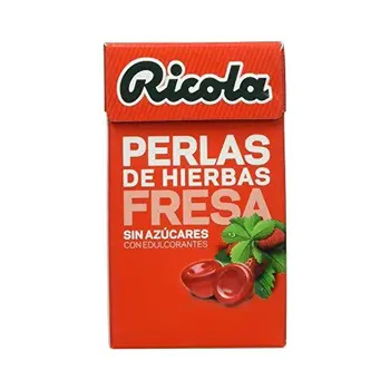 

Ricola - Perlas de Hierbas Fresa y Menta sin azúcares - 25 g