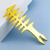 Men Oil Head Comb Hairdresser Haircut Wide Tooth Fork Comb Two-side Tooth Design Detangling Comb Salon Barber Hairdressing Tools 2