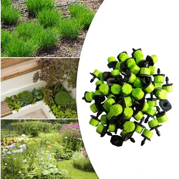 

Saving Watering Irrigation Tool Kits 50/100pcs 4mm Adjustable Irrigation Misting Nozzle Micro Flow Dripper for Garden