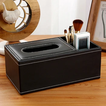 

Multifunctional Leather Creative Tissue Box Paper Rack Living Room Kitchen Bathroom Study Office KTV Bar Hotel Car