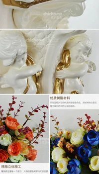 

Beige European Pattern Creative Simulation Stereoscopic Flower Vase Adornment on The Wall Hang Sitting Room Flowerpot Widgets