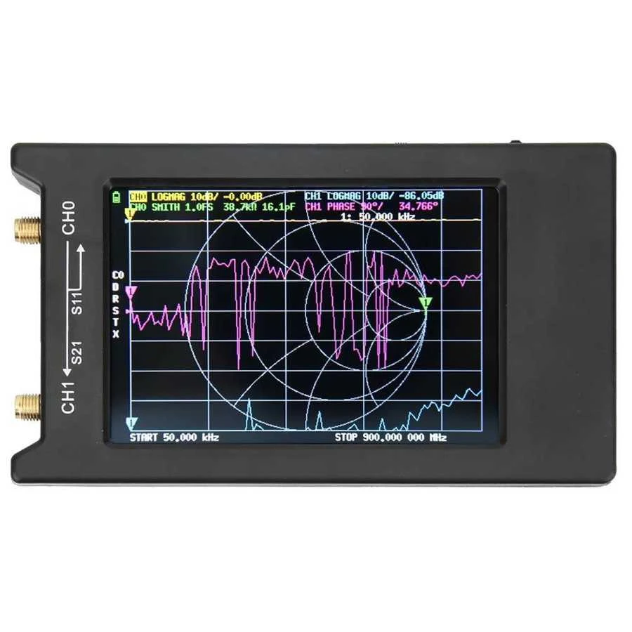 10KHz‑1.5GHz Portable VNA Measurement Tool for Network VNA Analyzer Observe 4in Display Small Network Analyzer Vector Network Analyzer 10KHz‑1.5GHz Portable VNA Measurement Tool for Network VNA Analyzer Observe 4in Display Small Network Analyzer Vector Network Analyzer