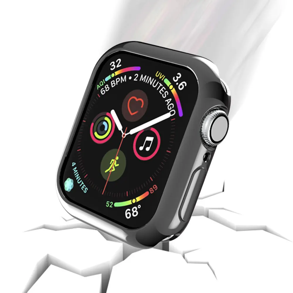 CACKOIE Ultra thin TPU Drop proof Case for Apple Watch Series 5 4 40mm 44mm for 4
