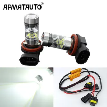 

2pcs x Super White H8 H11 3030 20SMD LED Fog Light Driving Bulbs 12V~24V +Canbus Decoders For Bmw AUDI Mercedes VW Chevrolet