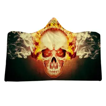 

Hooded Blanket Full Polyester Flannelette The Skeleton Warmly Elegant Wearable Blankets