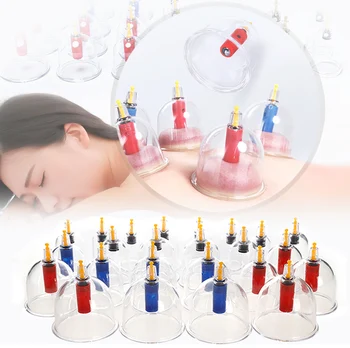 

Chinese Traditional 24 cups Vacuum Body Pump Suction Vacuum Cupping Set Healthy Body Massage Therapy Household Magnetic Kit