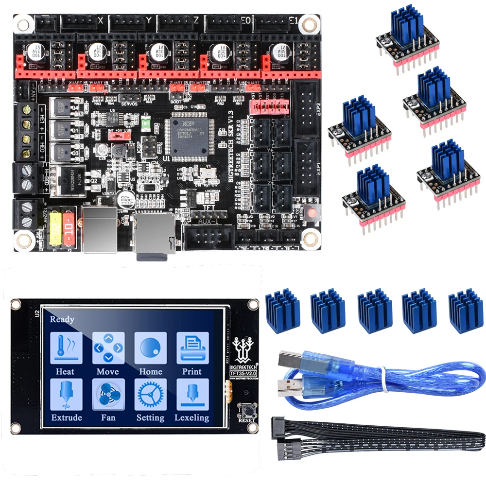 Плата управления 3d принтером BIGTREETECH SKR V1.3 32 бита BLTouch TMC2208 TMC2130 SPI TFT35 сенсорный