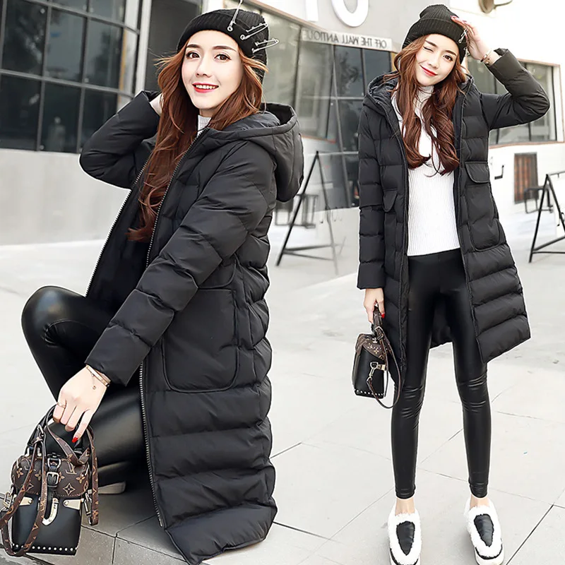 

Cotton Coat Women's Mid-length Winter 2018 New Style Korean-style Dongdaemun down Feather Cotton-padded Clothes Waist Hugging Sl